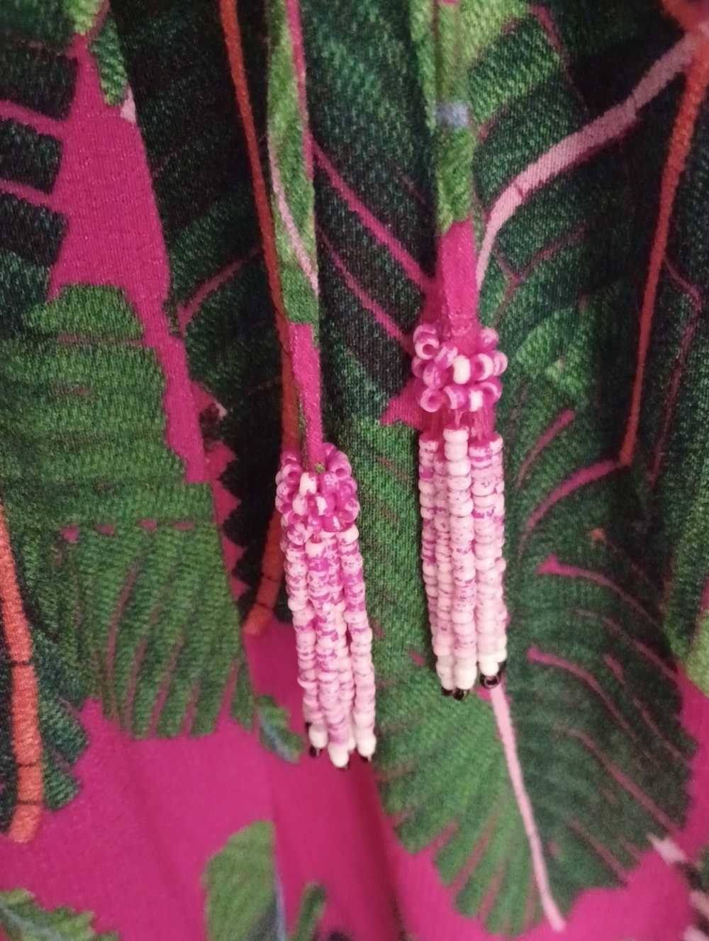 FARM Rio Anthropologie Leaves Midi Dress SZ M Tropical Colorful - Picture 12 of 16